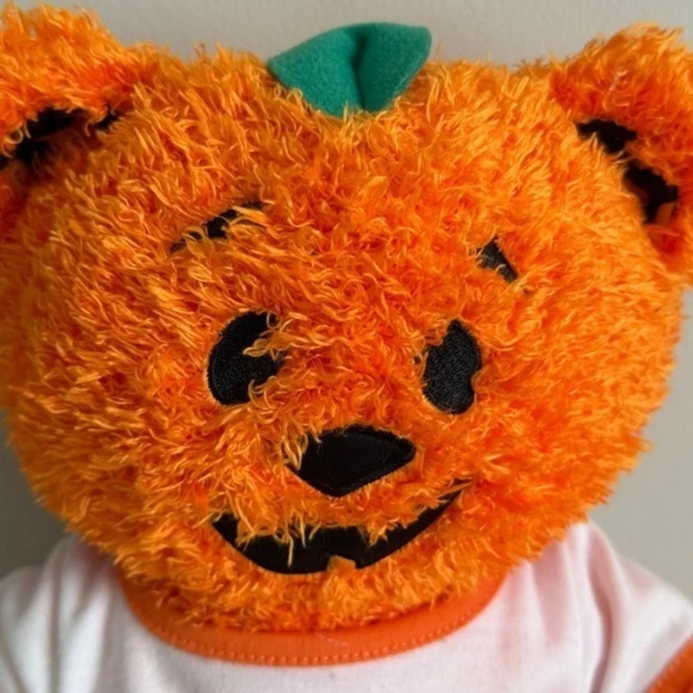 Build-A-Bear Workshop Pumpkin Glow Bear Halloween Plush Orange 16